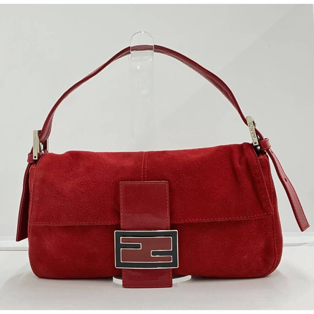 FENDI 26424 089 Red Handbag Mamma Bucket Bag